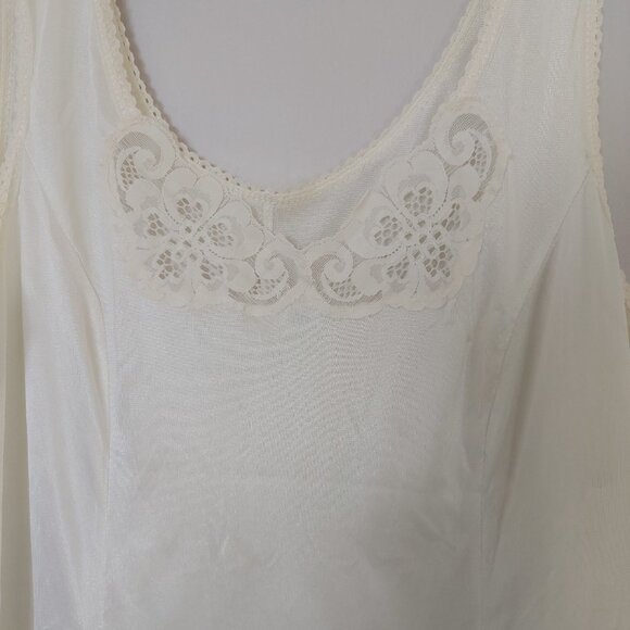 Vintage Intimate Details Intimes Ivory Lace Slip Nightgown, Size 36 - Picture 2 of 6